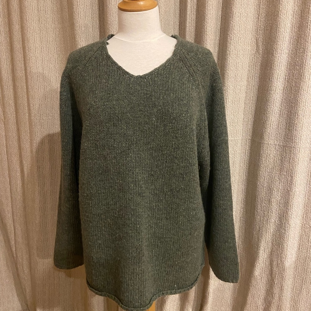 Vintage Woolrich Green Outdoor Knitwear 100% Wool